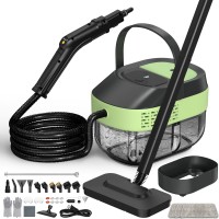 14 IN 1 Steam Mop Cleaner, 1.6L Detachable Handheld Steam Cleaner with 37 Accessories, 2500W Multipurpose Steamer Cleaning for Home,Floors,Tile,Grout,Upholstery,Carpet,Car,15S Fast Heat-Up